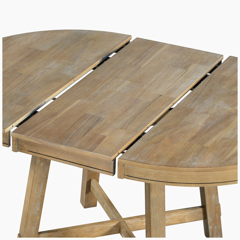 Red Barrel Studio® Solid Wood Extendable Oval Dining Table | Wayfair